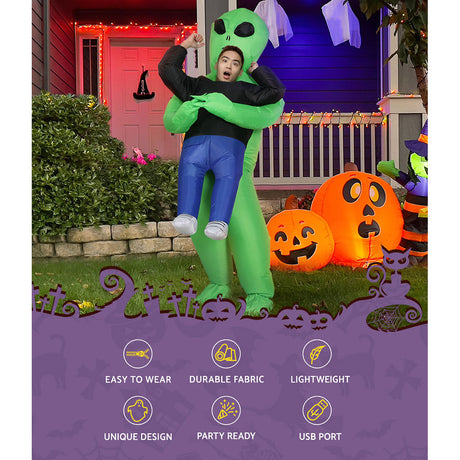 Halloween green inflatable party, lightweight.