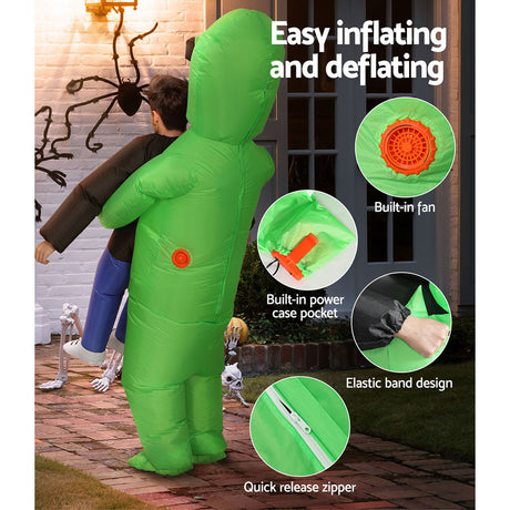 Halloween green inflatable party, lightweight.
