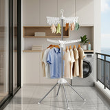 Artiss Clothes Rack Airer 2 Tier Rotatable Hanger Foldable