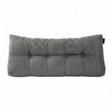 Giselle Headboard Pillow for Sitting in Bed, Upgraded Shredded Foam Reading Wedge Cushion for Lumbar Support, 320g Corduroy Backrest with Side Pockets for Dorm Daybed, Double