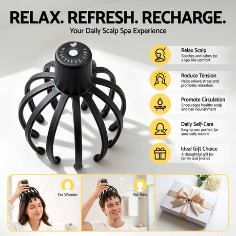 Livemor Head Massager Scalp Electric with 3 Modes.
