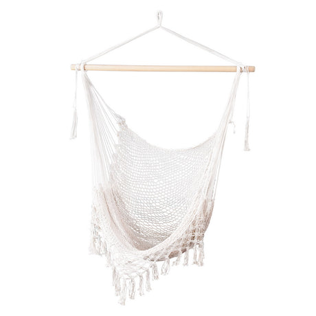 Gardeon cream mesh hammock chair, lightweight.