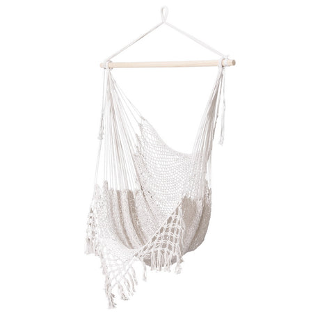 Gardeon cream mesh hammock chair, lightweight.