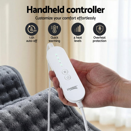 Electric heating pad, 60x39cm, lightweight.