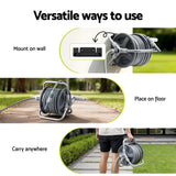 Green Fingers 20m Retractable Garden Hose Reel Heavy Duty 1/2" Hose Auto Rewind