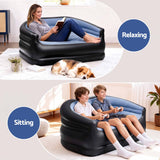 Gardeon Outdoor Air Sofa Inflatable Couch Two-Seater Lounge Chair with Pump Blow Up Couches for Camping.