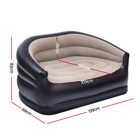 Inflatable seater lounge chair, lightweight.