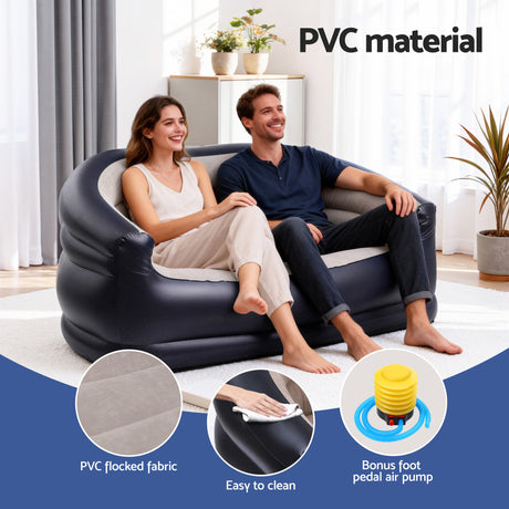 Inflatable seater lounge chair, lightweight.