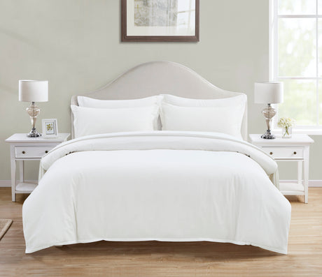 Dolphy Linen 50/50 Polycotton Percale White Commercial Doona Cover (Quilt Cover)