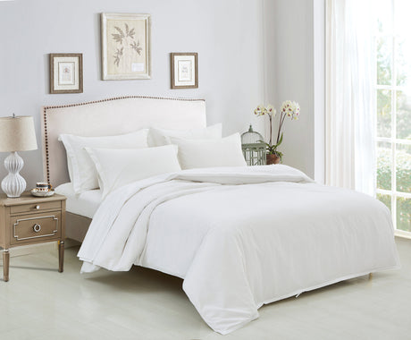 Dolphy Linen 50/50 Polycotton Percale White Commercial Doona Cover (Quilt Cover)