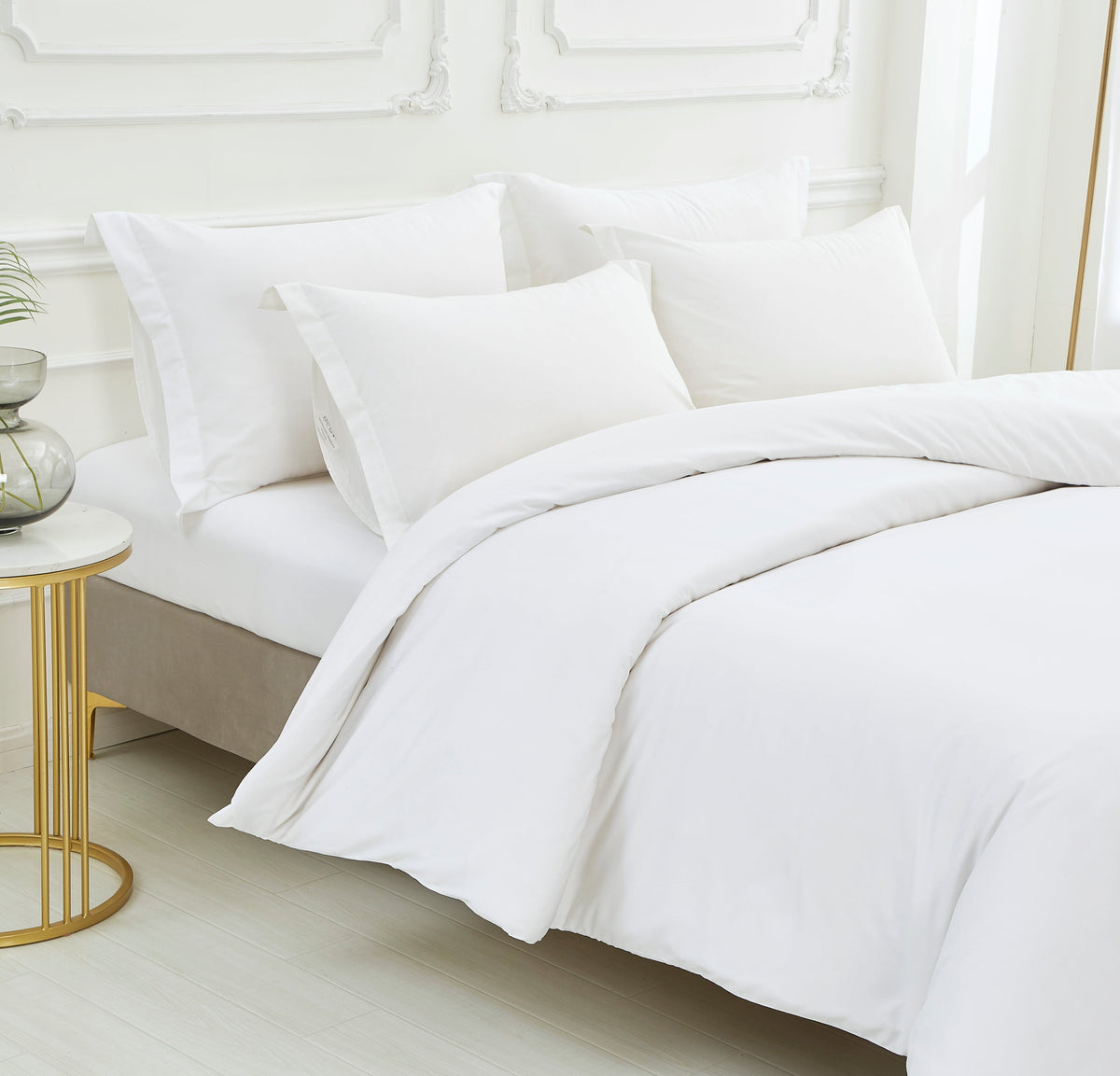 Dolphy Linen 50/50 Polycotton Percale White Commercial Doona Cover (Quilt Cover)