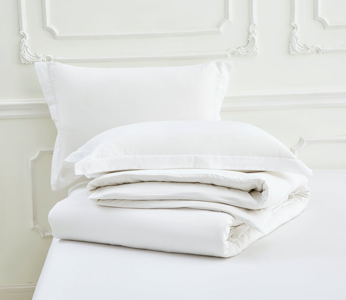 Dolphy Linen 50/50 Polycotton Percale White Commercial Doona Cover Set
