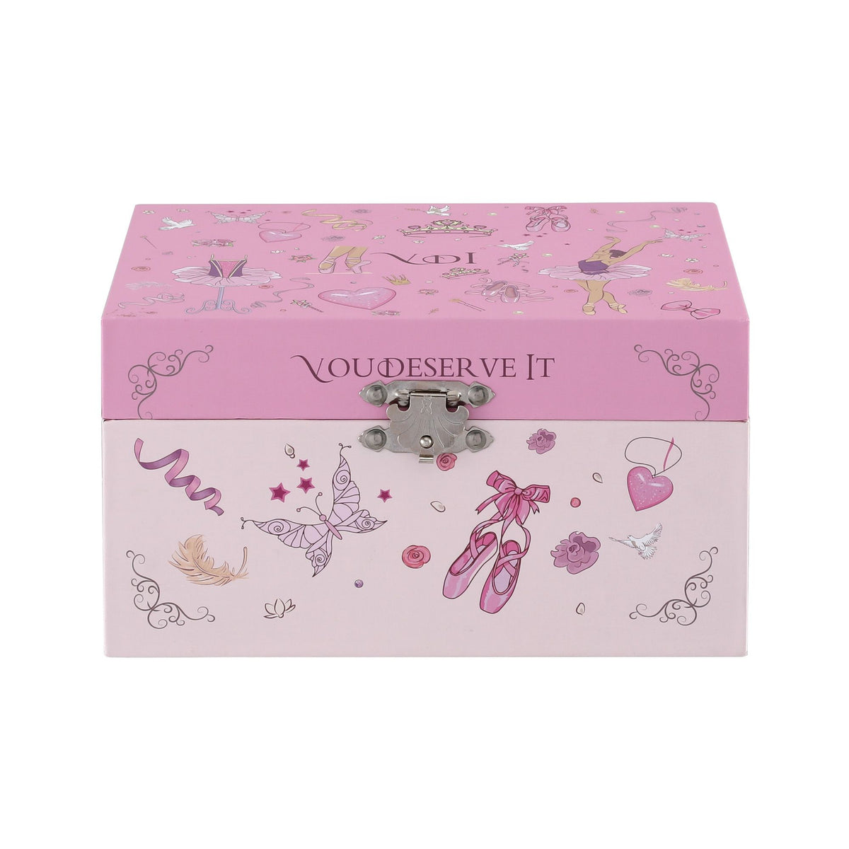Keezi Kids Jewellery Box Organiser for Girls Kids Music Box Princess Pink