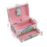Keezi Kids Jewellery Box Organiser for Girls Kids Music Box with Drawer