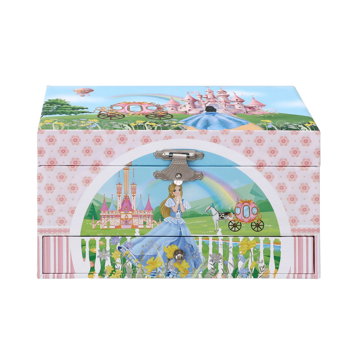 Keezi Kids Jewellery Box Organiser for Girls Kids Music Box with Drawer