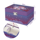 Keezi Kids Jewellery Box Organiser for Girls Kids Music Box Unicorn Purple
