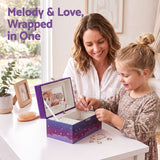 Keezi Kids Jewellery Box Organiser for Girls Kids Music Box Unicorn Purple