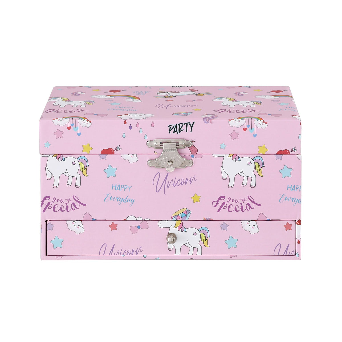 Keezi Kids Jewellery Box Organiser for Girls Kids Music Box with Mirror