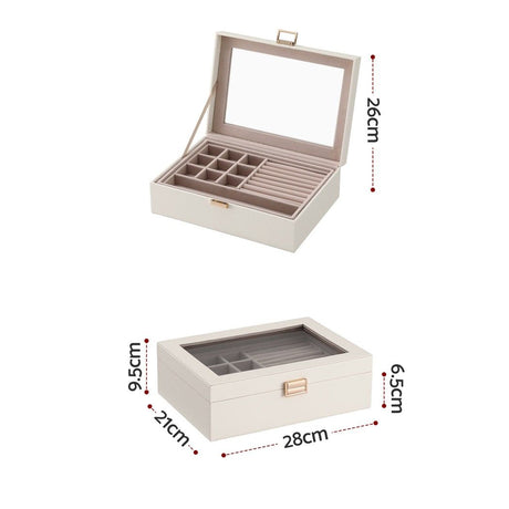 White jewellery box organiser.