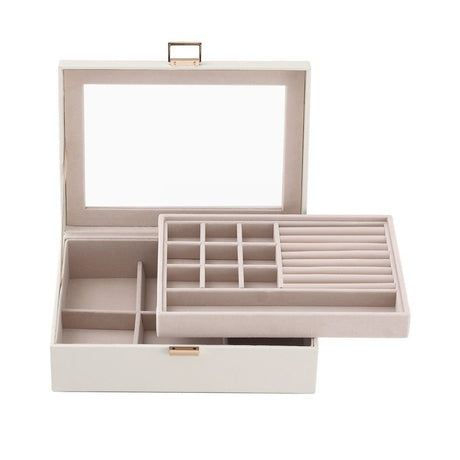 White jewellery box organiser.