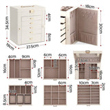 Embellir Jewellery Box 6 Layer Organiser Large Display Case Storage