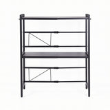 Artiss Kitchen Bakers Rack 40-60CMX78CM Metal Microwave Stand Black