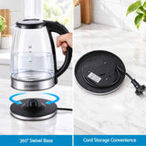 Devanti 1.7L Glass Electric Kettle.