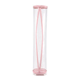 Keezi Stuffed Animal Storage Tube 128cm with Wheels Kids Plush Toy Organiser Pink Transparent Dual Zipper