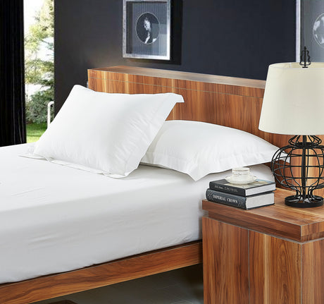 Dolphy Linen 50/50 Polycotton Percale White Commercial Fitted Sheet