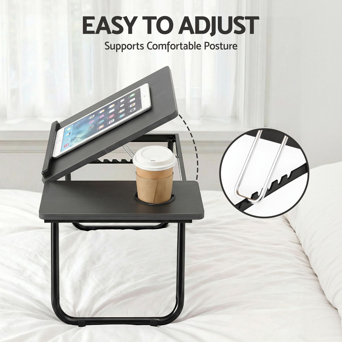 Artiss Laptop Desk Bed Table Foldable Portable Desktop Black