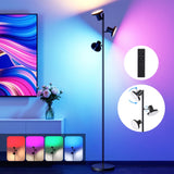 Artiss RGB Floor Lamp LED with 3 Swivel Lights Color Changing Lamp with Remote Stepless Dimmable