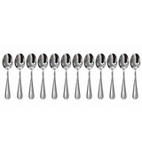 Dolphy Augusta Stainless Steel Dessert Spoon 185mm – 18/0 Grade Cutlery for Desserts, Cereal & Soup (Pack of 12)