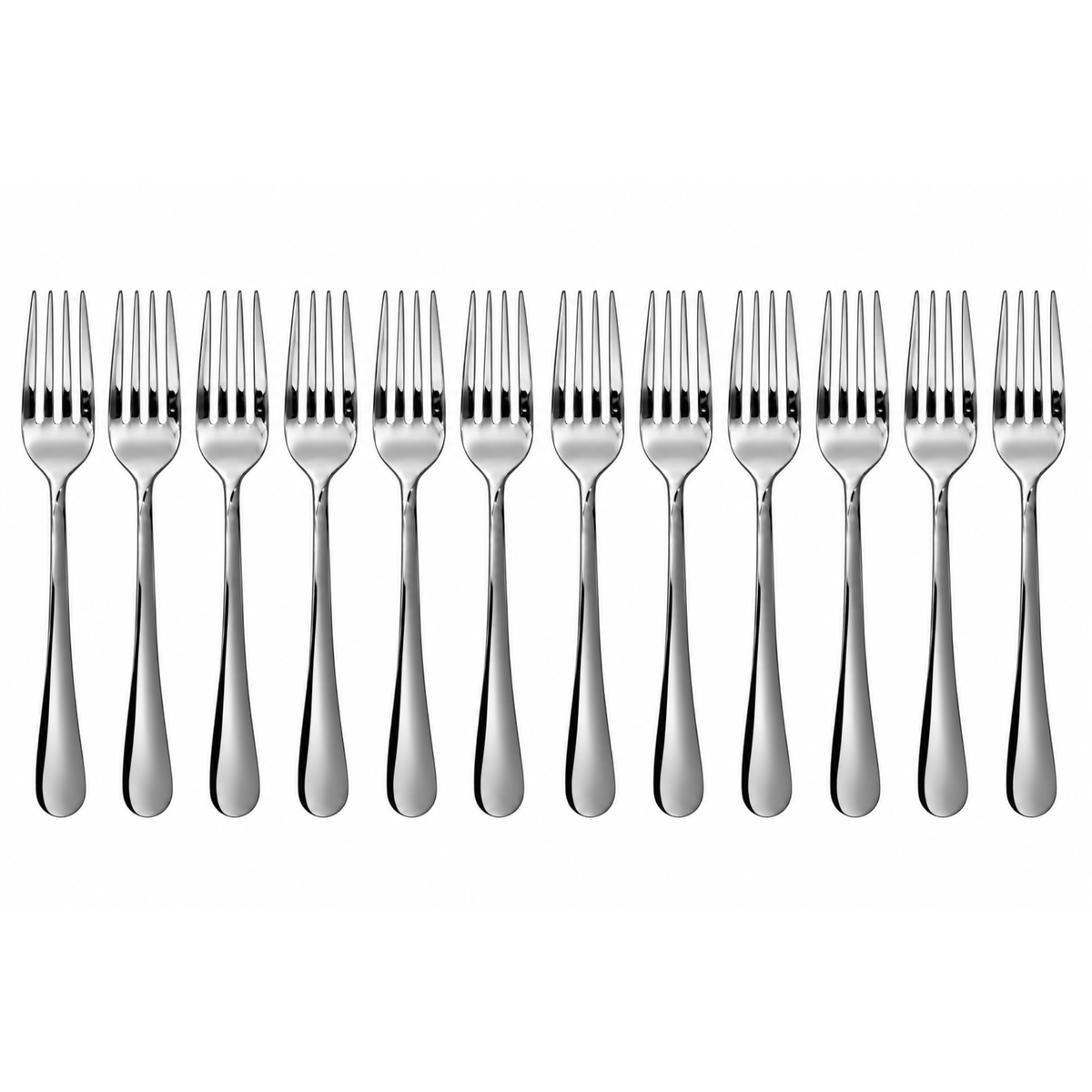 Dolphy Augusta Stainless Steel Table Fork 206mm (Model 2501-5) – 18/0 Grade Cutlery for Restaurants, Cafes & Home Dining (Pack of 12)