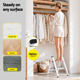 Giantz 2 Step Ladder Multi-Purpose Folding Aluminium Light Weight Platform