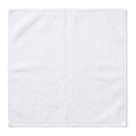 Linencart 5 Star white cotton face washer laid flat