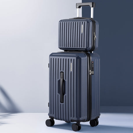 Wanderlite TSA navy trunk luggage, 2pcs.