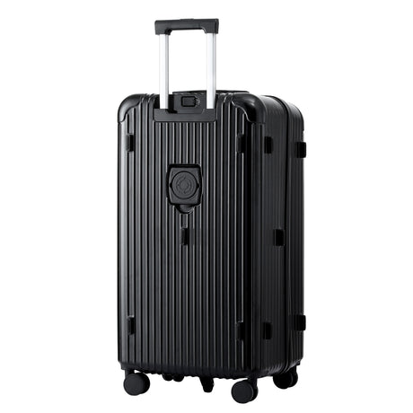 Wanderlite 28" Trunk Luggage Suitcase Travel 5 Wheels Type-C Port TSA Black.