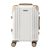 Wanderlite white aluminium lock spinner wheels.