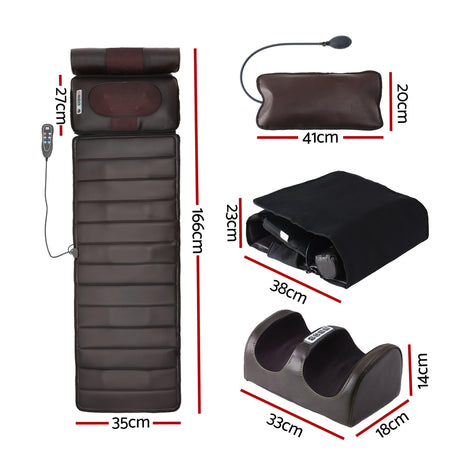 Heated vibration airbag mattress, foldable.