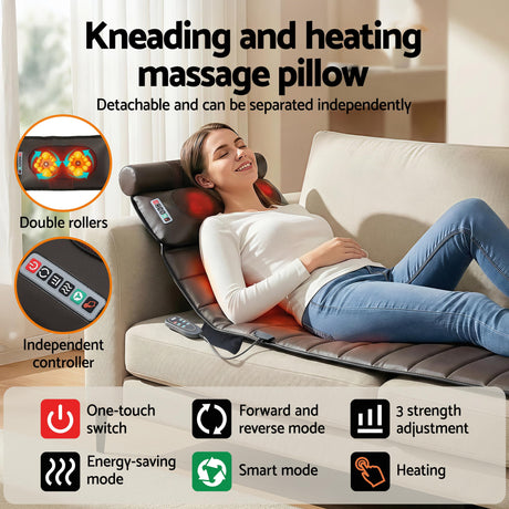 Heated vibration airbag mattress, foldable.