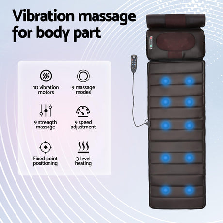 Heated vibration airbag mattress, foldable.