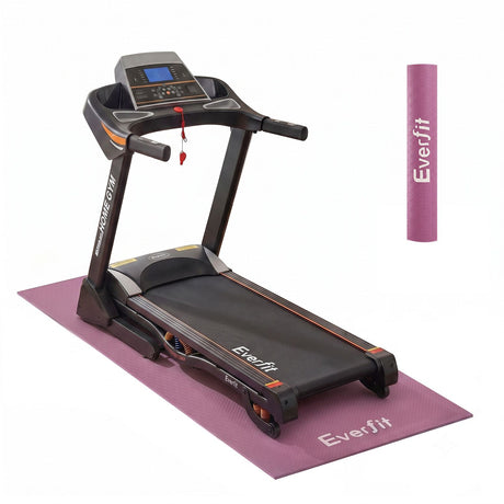 Purple floor rug, fade resistant, easy to clean, lightweight.