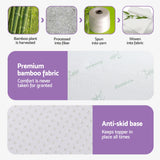 Giselle 8cm Memory Foam Mattress Topper Lavender Infused Bamboo Cover 7-Zone Single