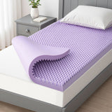 Giselle 5cm Memory Foam Mattress Topper Lavender Infused Egg Crate King Single