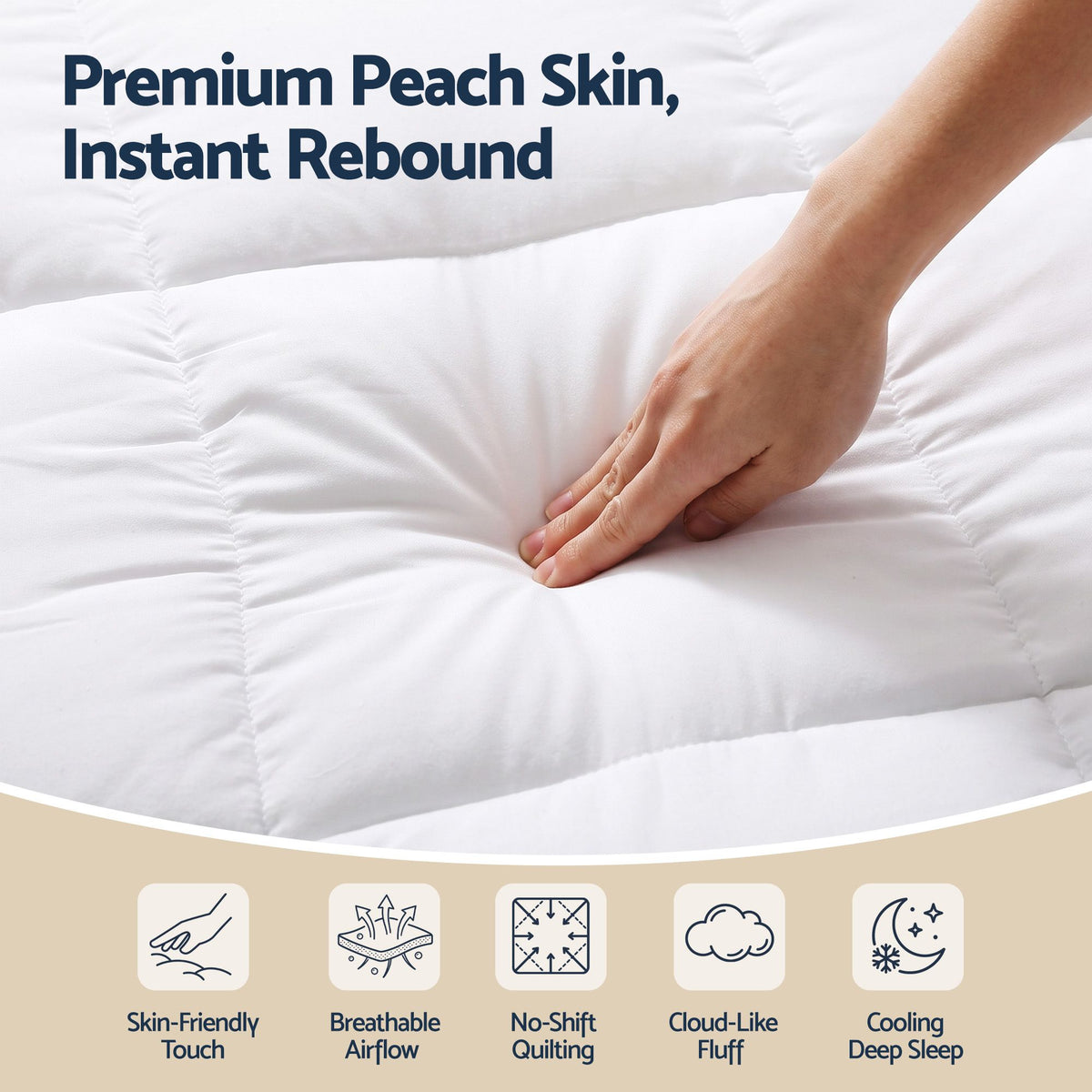 Giselle 5cm single memory foam mattress topper, pillow top with gel foam