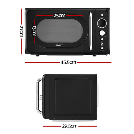 Devanti 20L Microwave Oven 700W Black