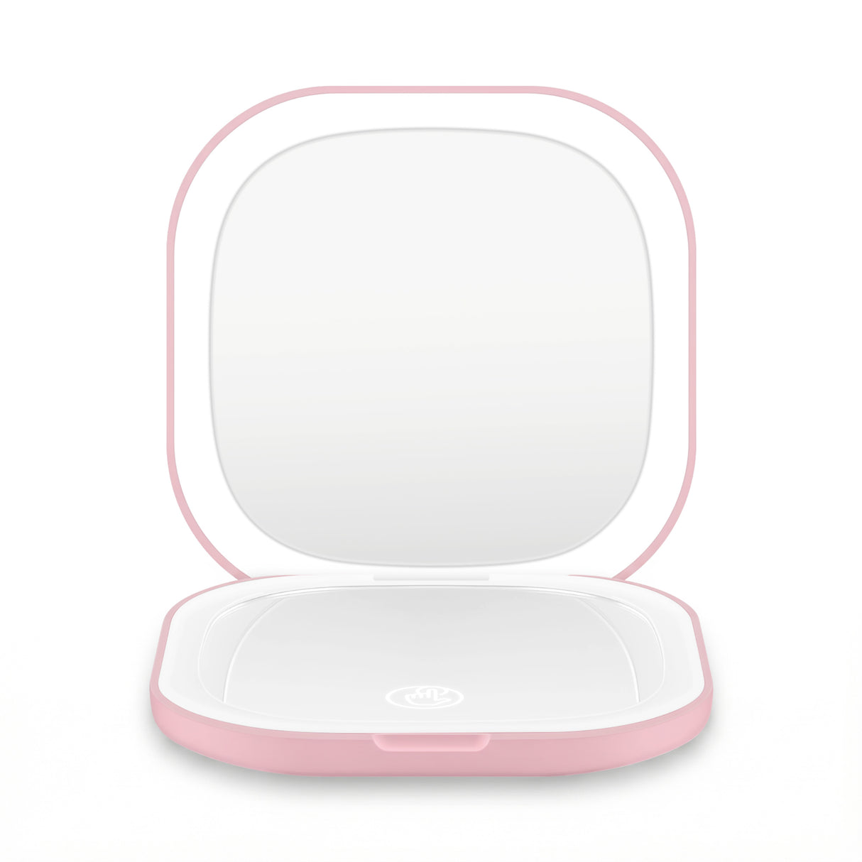 Embellir LED Compact Mirror Lighted Travel Makeup Mirror Pocket-Sized 1x 10x Magnification Square Pink