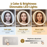 Embellir 50cm Hollywood Makeup Mirror with Lights and 10X Magnifier Round Gold.
