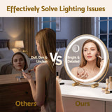 Embellir 50cm Hollywood Makeup Mirror with Lights and 10X Magnifier Round Gold.