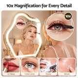 Embellir Makeup Mirror with Lights 10X Magnifier 360 Degree Rotation White